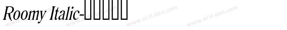 Roomy Italic字体转换